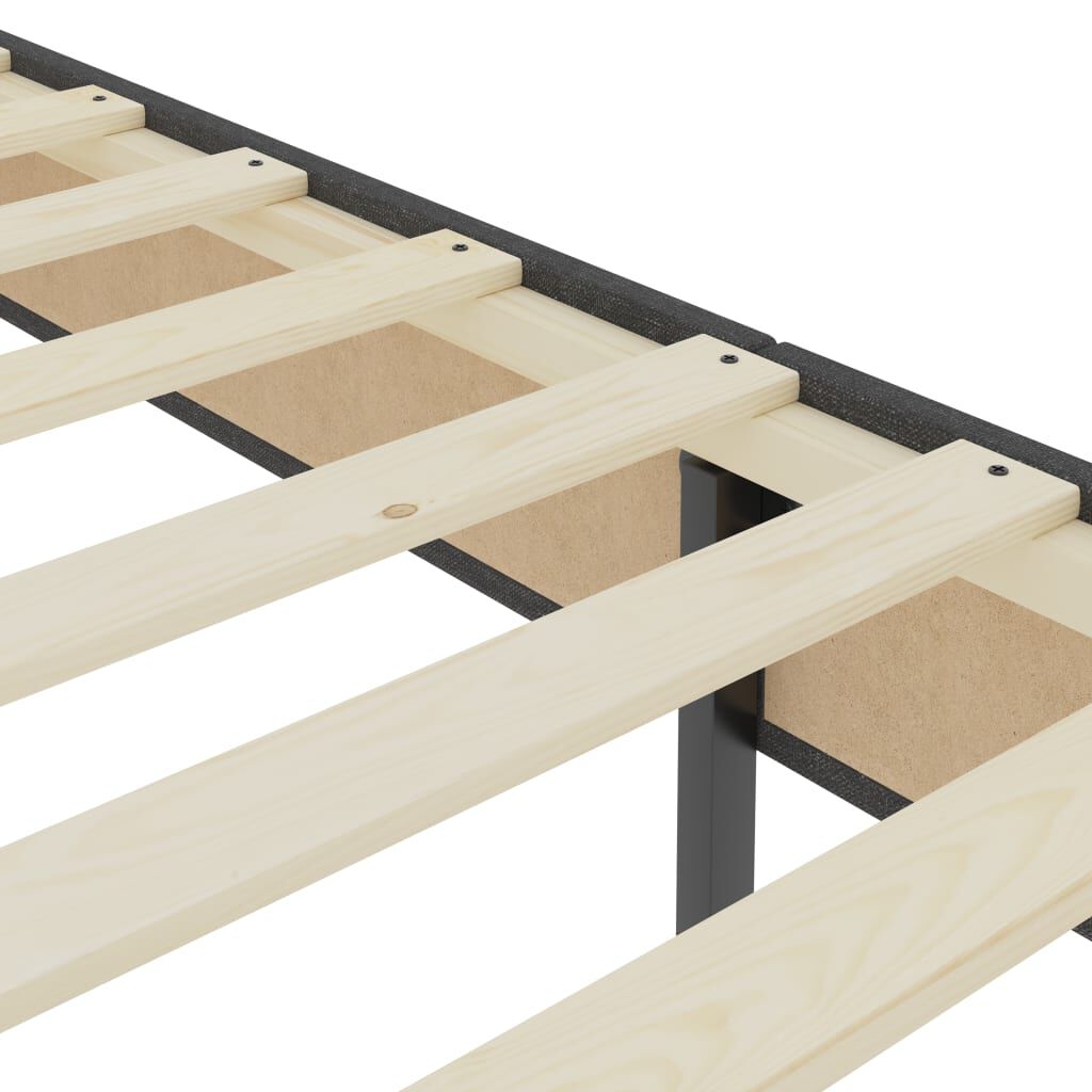 vidaXL Πλαίσιο Κρεβατιού Boxspring Γκρι 200 x 200 εκ. Υφασμάτινο