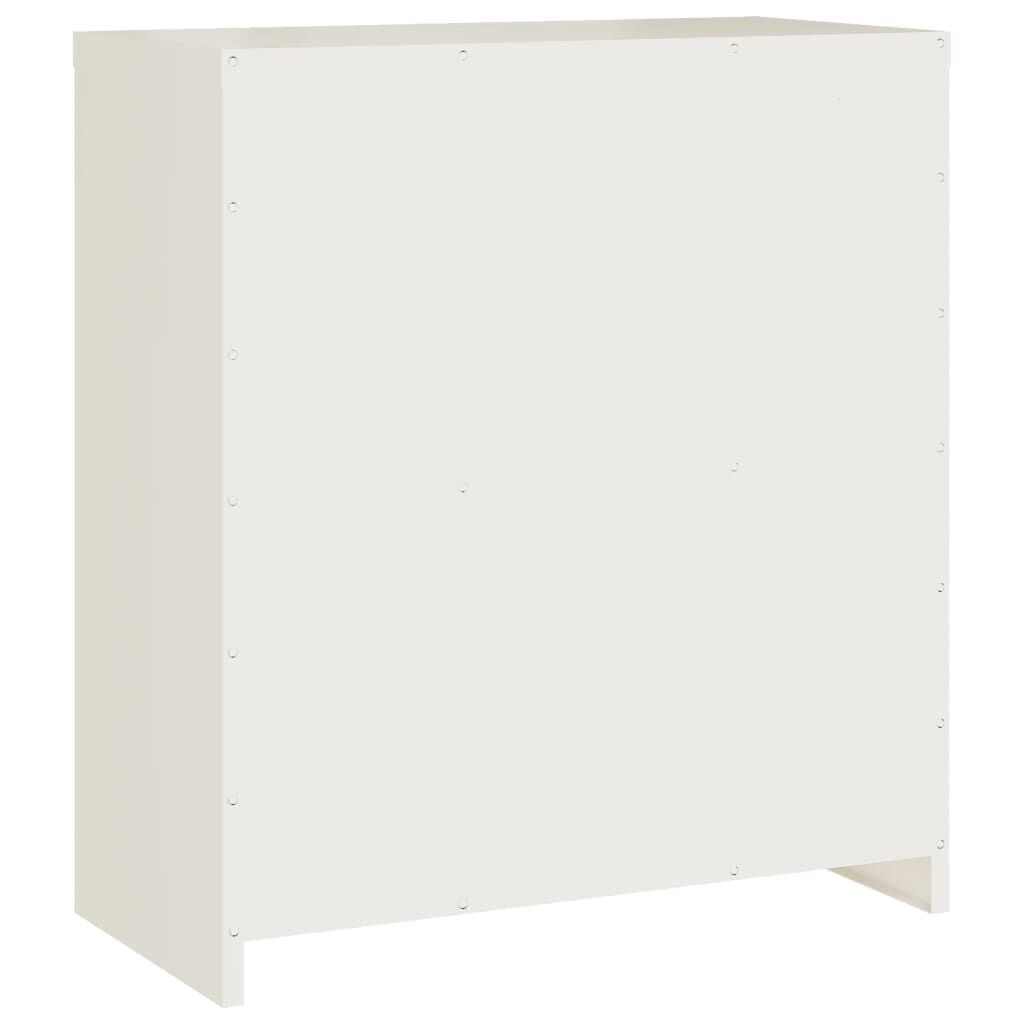 vidaXL Αρχειοθήκη Λευκή 79 x 40 x 90 εκ. από Ατσάλι