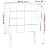 vidaXL Κεφαλάρι με Πτερύγια Σκούρο Καφέ 83x23x118/128 εκ. Υφασμάτινο