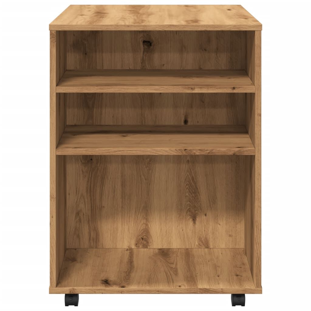 vidaXL Ντουλάπι Τροχήλατο Αρτισιανή Δρυς 60x53x72 εκ. Επεξεργ. Ξύλο