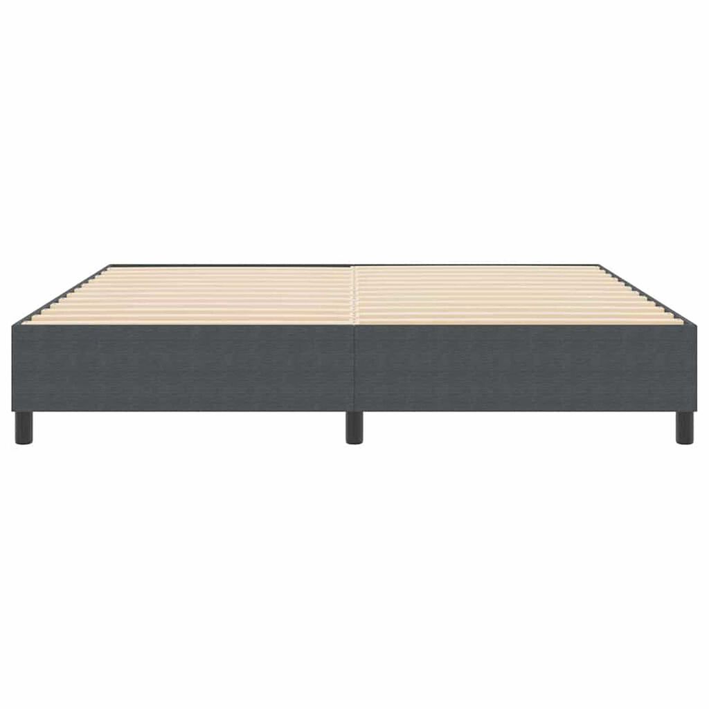 vidaXL Κρεβάτι με ελατήρια Σκούρο γκρι 200 x 200 cm Βελούδο