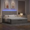 vidaXL &Omicron;&theta;&omega;&mu;&alpha;&nu;&iota;&kappa;ό &kappa;&rho;&epsilon;&beta;ά&tau;&iota; &mu;&epsilon; &sigma;&tau;&rho;ώ&mu;&alpha;&tau;&alpha; & LEDs Taupe 200x200cm ύ&phi;&alpha;&sigma;&mu;&alpha;