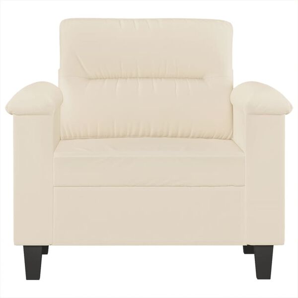 vidaXL Πολυθρόνα Μπεζ 60 εκ. από Ύφασμα Μικροϊνών