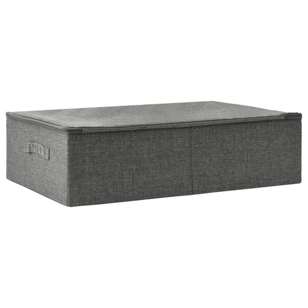 vidaXL Κουτι Αποθήκευσης Ανθρακί 70 x 40 x 18 εκ. Υφασμάτινο