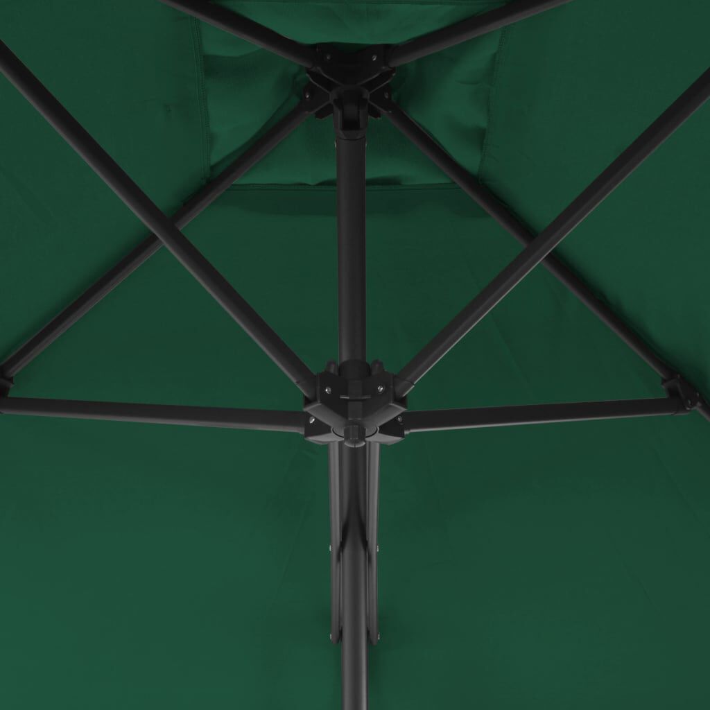 vidaXL Ομπρέλα Κήπου Πράσινη 250 x 250 εκ. με Ατσάλινο Ιστό