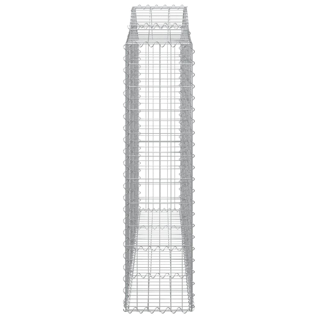 vidaXL Συρματοκιβώτια Τοξωτά 7 τεμ. 200x30x120/140 εκ. Γαλβαν. Ατσάλι