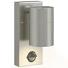 vidaXL Εξωτερικά Φωτιστικά Τοίχου 2 pcs Ασημί 6.5 x 10.5 x 16 εκ.