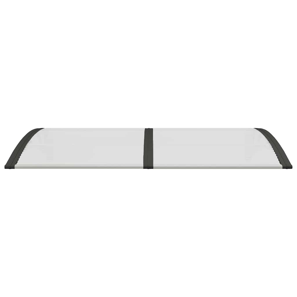 vidaXL Στέγαστρο Πόρτας Μαύρο & Διαφανές 150 x 75 εκ από Πολυκαρβονικό