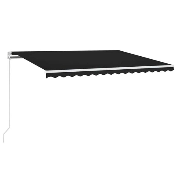 vidaXL Τέντα Αυτόματη με LED & Αισθητήρα Ανέμου Ανθρακί 450x300 εκ.