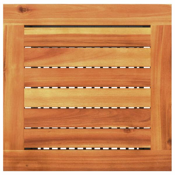 vidaXL Τραπέζι Κήπου Μαύρο 40x40x42 εκ. Συνθετικό Ρατάν & Ξύλο Ακακίας
