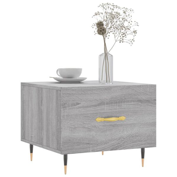 vidaXL Τραπεζάκι Σαλονιού Γκρι Sonoma 50x50x40 εκ. Επεξεργασμένο Ξύλο