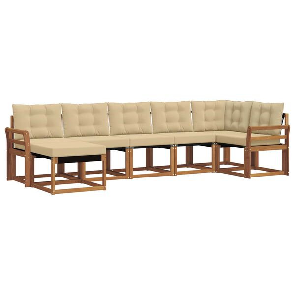 vidaXL &Sigma;&epsilon;&iota;&rho;ά &Kappa;&alpha;&nu;&alpha;&pi;έ &Epsilon;&xi;&omega;&tau;&epsilon;&rho;&iota;&kappa;&omicron;ύ &mu;&epsilon; &mu;&alpha;&xi;&iota;&lambda;ά&rho;&iota; 7 pcs &Phi;&upsilon;&sigma;&iota;&kappa;ό &kappa;&alpha;&iota; &Mu;&pi;&epsilon;&zeta;