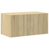 vidaXL Ραφιέρα με Ντουλάπια Sonoma Δρυς 80x42,5x225 εκ. Επεξ. Ξύλο