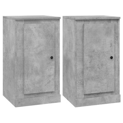 vidaXL Ντουλάπια 2 τεμ. Γκρι Σκυροδέματος 37,5x35,5x67,5 εκ. Επ. Ξύλο