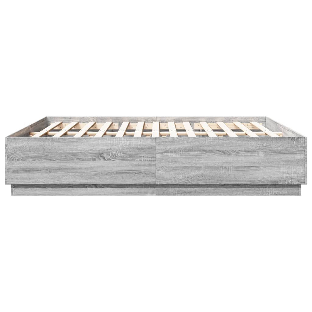 vidaXL Πλαίσιο Κρεβατιού Γκρι Sonoma 180x200 εκ. Επεξεργασμένο Ξύλο