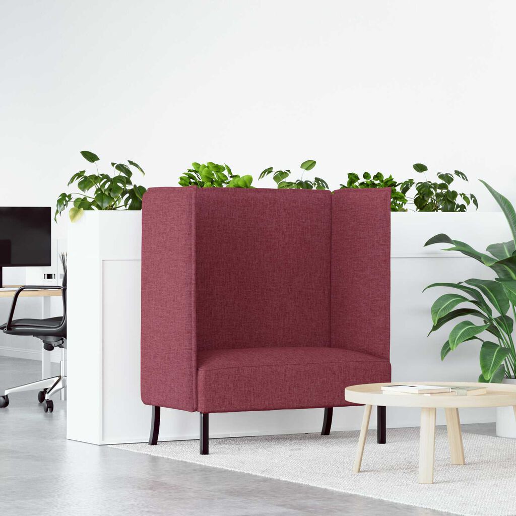 vidaXL Καναπές Υψηλού Πίσω Μπορντό 109x56x121 cm Υφάσματος