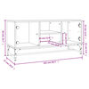 vidaXL Έπιπλο Τηλεόρασης Sonoma Δρυς 102x37x50 εκ. με Γυάλινες Πόρτες