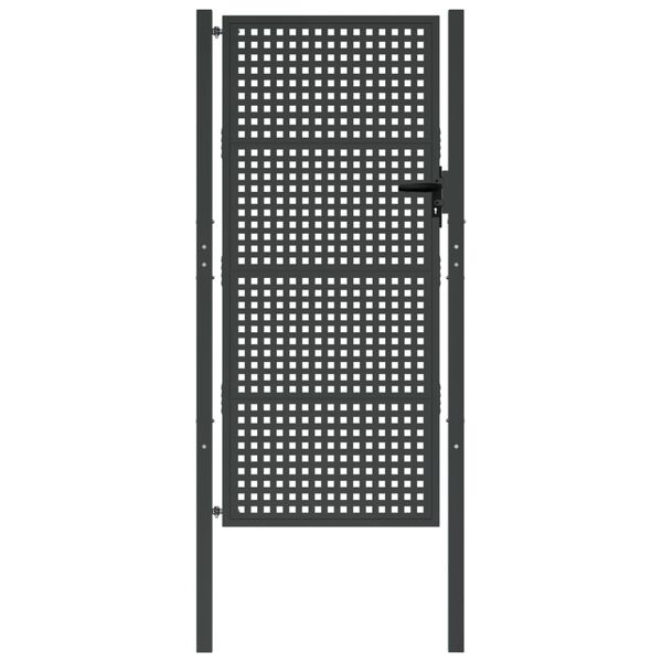 vidaXL Πύλη Κήπου Ανθρακί 105 x 250 εκ. Ατσάλινη
