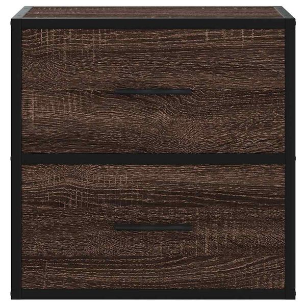 vidaXL Επίτοιχα κομοδίνα 2 τεμάχια καφέ δρυς 40x31x39,5 cm