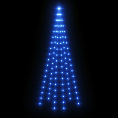 vidaXL Χριστουγεν. Δέντρο για Ιστό Σημαίας 108 LED Μπλε 180 εκ.