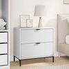 vidaXL Κομοδίνο με συρτάρι Λευκό 63.5 x 36 x 61 εκ Επεξεργασμένο ξύλο