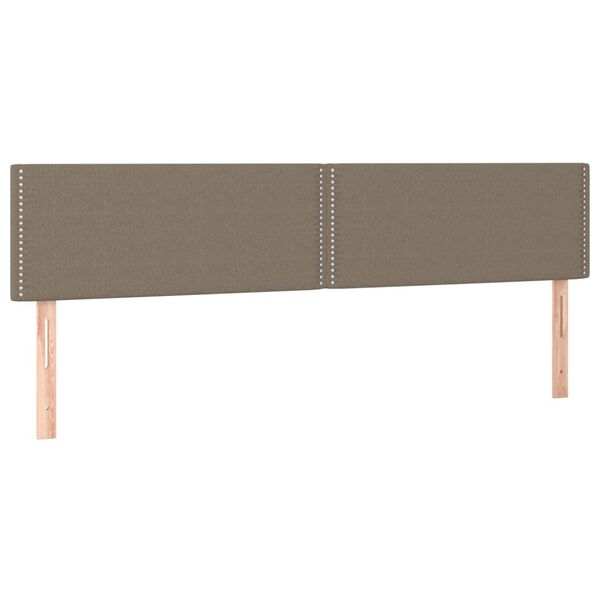 vidaXL Κεφαλάρια Κρεβατιού 2 τεμ. Taupe 80 x 5 x 78/88 εκ. Υφασμάτινο