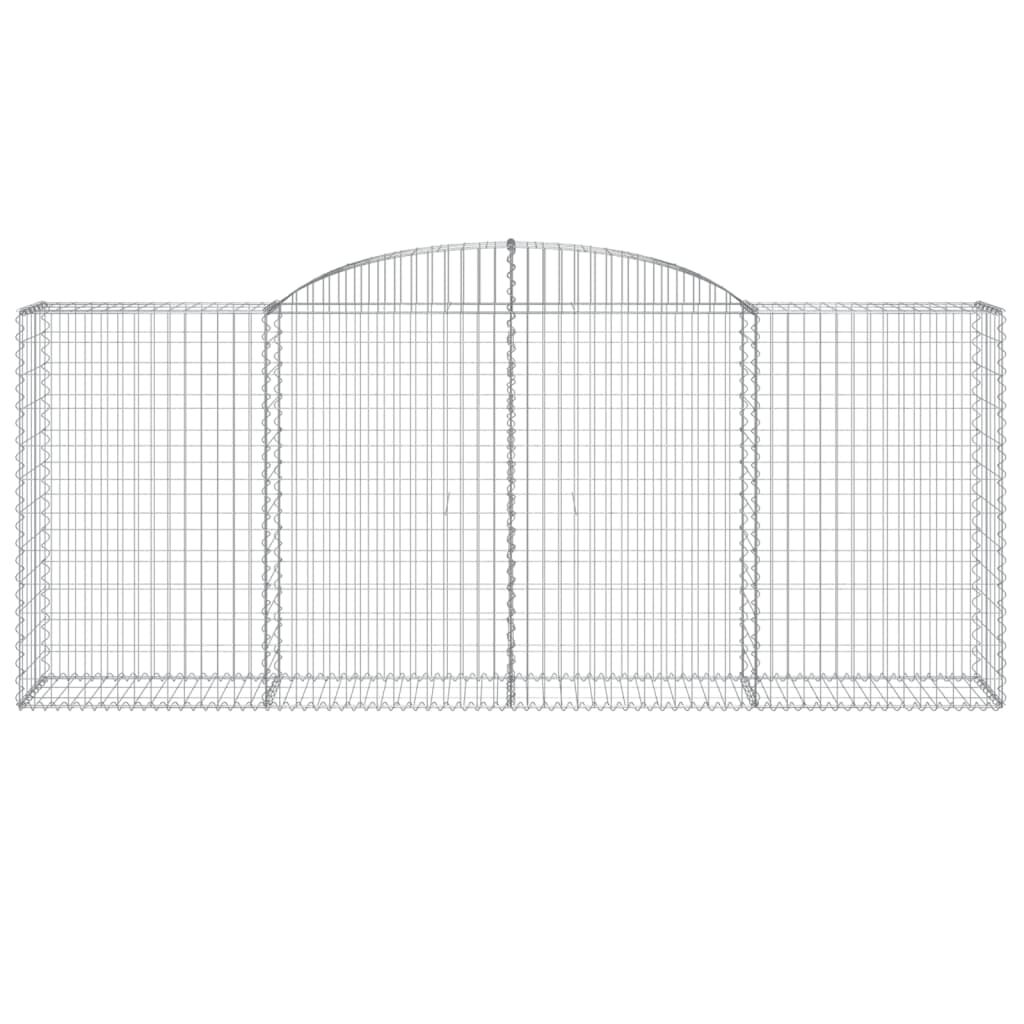 vidaXL Συρματοκιβώτια Τοξωτά 3 τεμ. 300x50x120/140 εκ. Γαλβαν. Ατσάλι