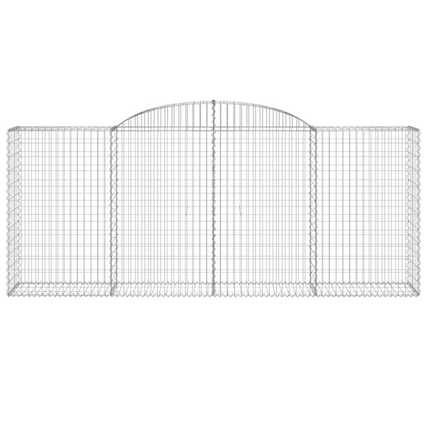 vidaXL Συρματοκιβώτια Τοξωτά 3 τεμ. 300x50x120/140 εκ. Γαλβαν. Ατσάλι