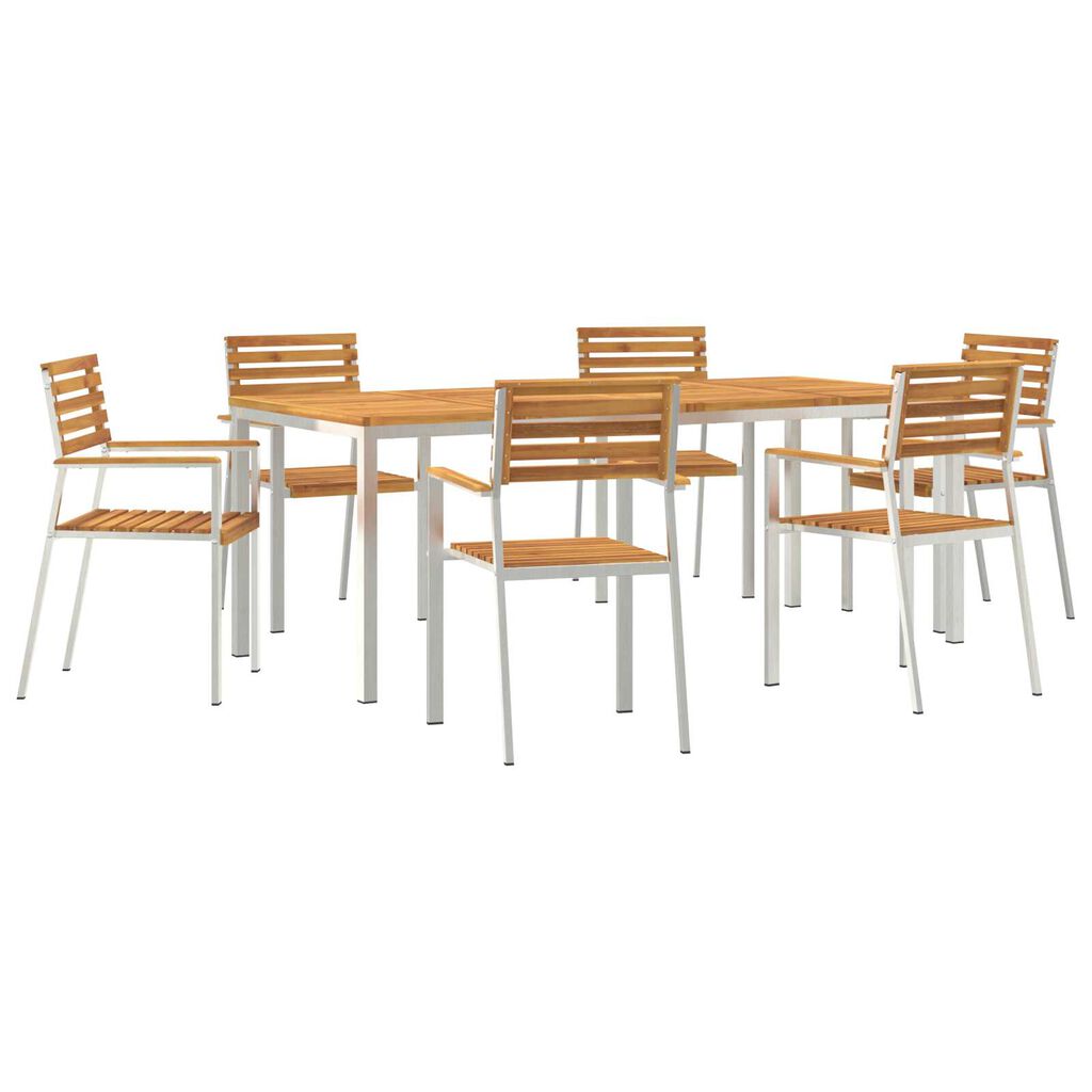 vidaXL Σέτ φαγητού για κήπο 7 pcs