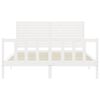 vidaXL Σκελετός Κρεβ. Χωρίς Στρώμα Λευκό 160x200 εκ Μασίφ Πεύκο