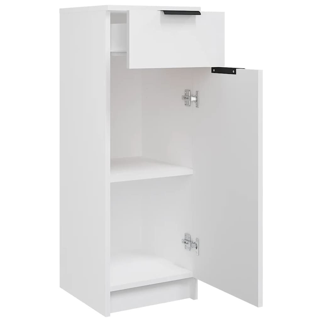 vidaXL Ντουλάπι Μπάνιου Λευκό 32 x 34 x 90 εκ. Επεξεργασμένο Ξύλο