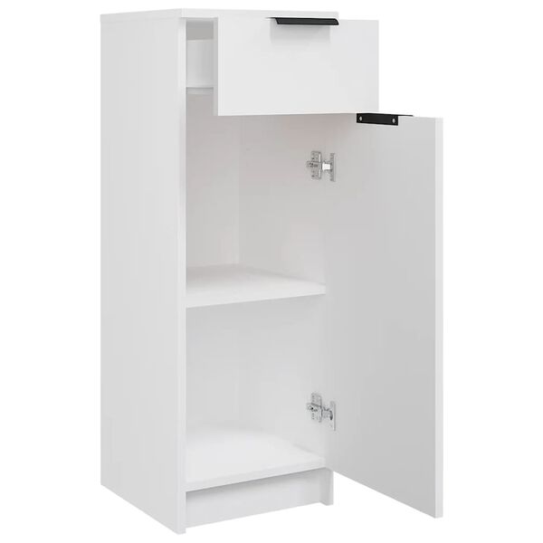 vidaXL Ντουλάπι Μπάνιου Λευκό 32 x 34 x 90 εκ. Επεξεργασμένο Ξύλο