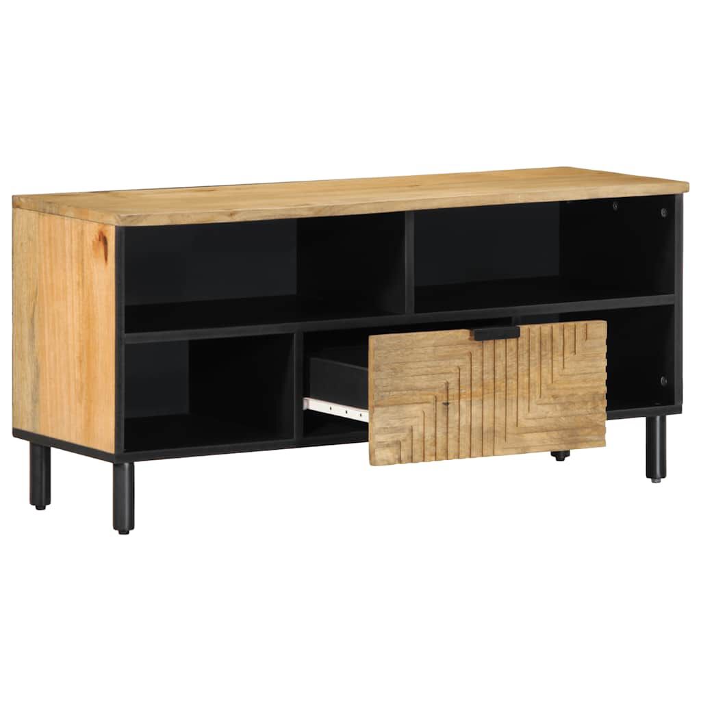 vidaXL Ντουλάπι τηλεόρασης καφέ 100x33x46 cm μασίφ ξύλο Mango
