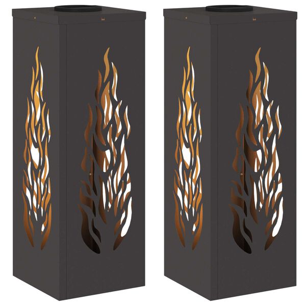 vidaXL &Eta;&lambda;&iota;&alpha;&kappa;ό LED &Phi;&omega;&sigmaf; &Delta;&rho;ό&mu;&omicron;&upsilon; 2 pcs &Mu;&alpha;ύ&rho;&omicron; &Kappa;&rho;ύ&omicron; &Rho;&omicron;&lambda;&alpha;&rho;&iota;&sigma;&mu;έ&nu;&omicron; &Chi;ά&lambda;&upsilon;&beta;&alpha;