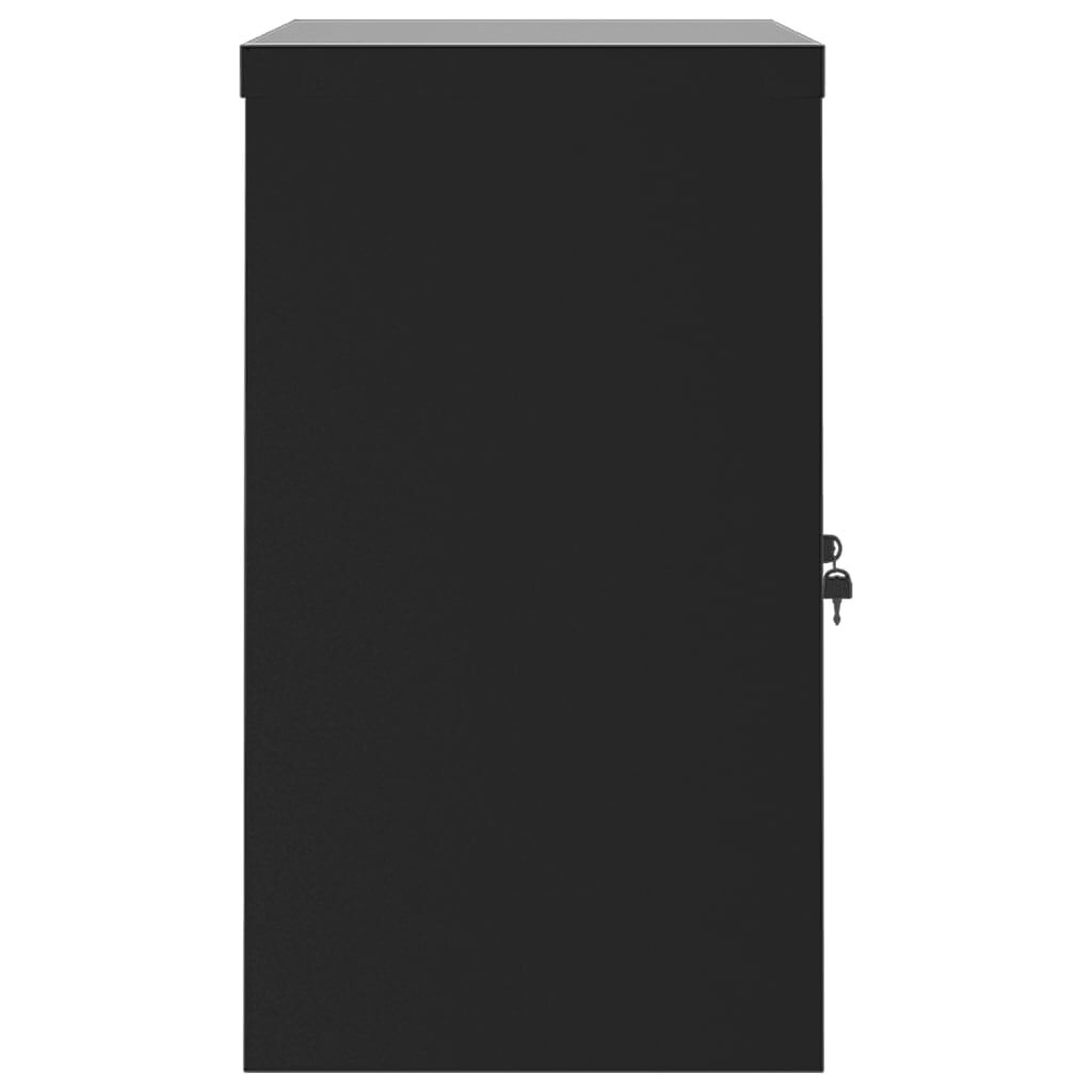 vidaXL Αρχειοθήκη Μαύρη 90 x 40 x 70 εκ. από Ατσάλι