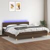 vidaXL &Kappa;&rho;&epsilon;&beta;ά&tau;&iota; Boxspring &mu;&epsilon; &Sigma;&tau;&rho;ώ&mu;&alpha; & LED &Sigma;&kappa;.&Kappa;&alpha;&phi;έ 200x200 &epsilon;&kappa; &Upsilon;&phi;&alpha;&sigma;&mu;ά&tau;&iota;&nu;&omicron;