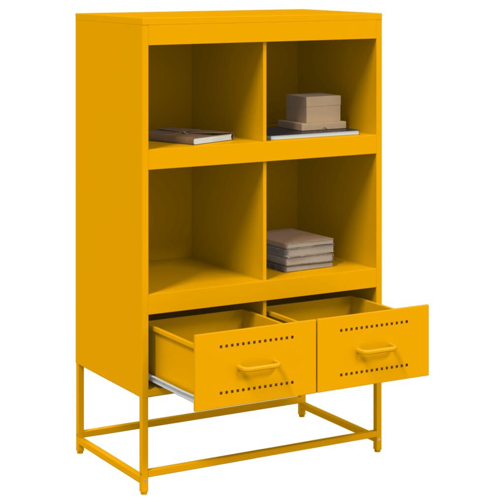 vidaXL Ντουλάπι Μουσταρδί 68x39x111,5 εκ. από Ατσάλι