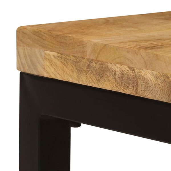 vidaXL Τραπεζάκι Σαλονιού 100x50x35 εκ. από Μασίφ Ξύλο Μάνγκο / Ατσάλι