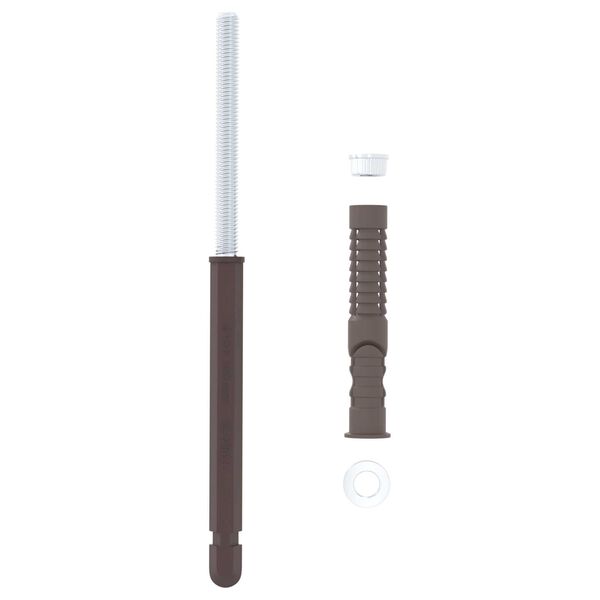 vidaXL Βραχίονες αιωρούμενου ραφιού 12 pcs Καφέ Ø10 x 170 mm Ατσάλι