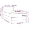 vidaXL Κρεβάτι Boxspring με Στρώμα Μαύρο 90x200 εκ. Βελούδινο