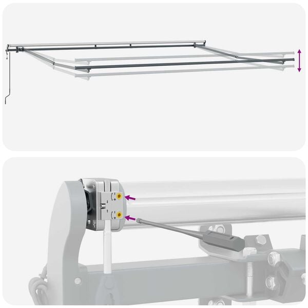 vidaXL αυτόματη αναδιπλούμενη τέντα μπεζ 500x300 εκ