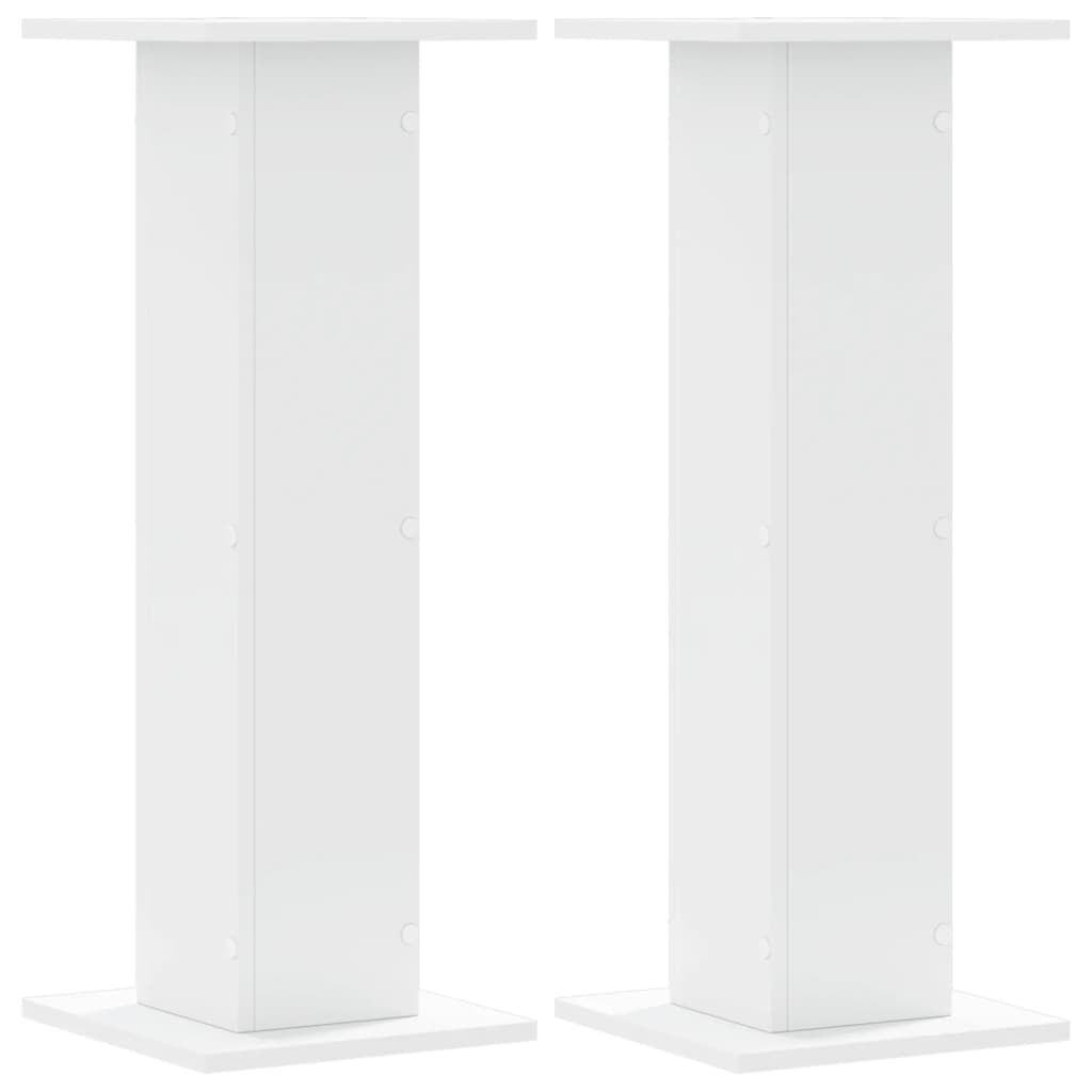 vidaXL Βάσεις Ηχείων 2 Τεμ. Λευκή 30x30x80 εκ. Επεξ. Ξύλο