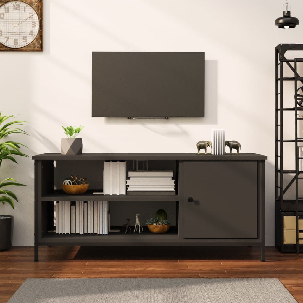 vidaXL Έπιπλο Τηλεόρασης Μαύρο 100 x 40 x 45 εκ. Επεξεργασμένο Ξύλο