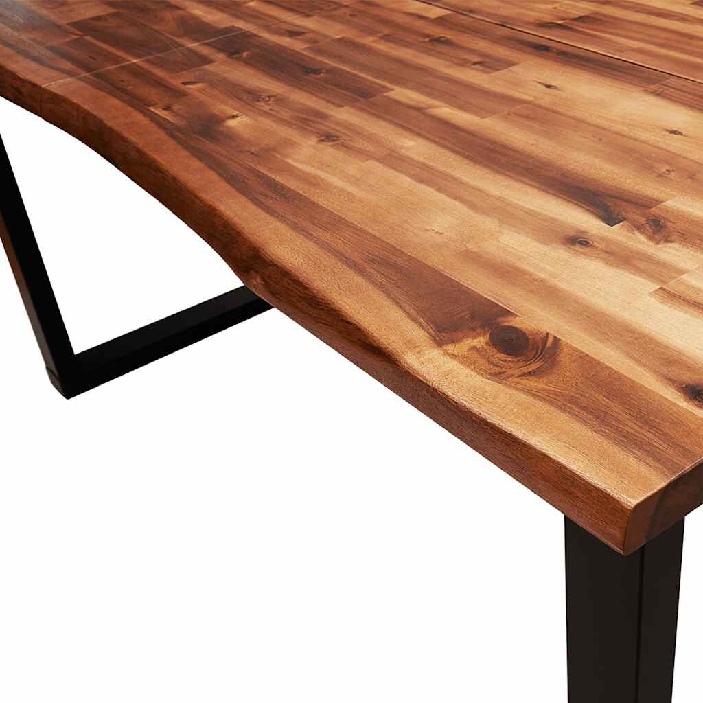 vidaXL Τραπεζαρία με Φυσικό Περίγραμμα 160x80x75 εκ Μασίφ Ξύλο Ακακίας