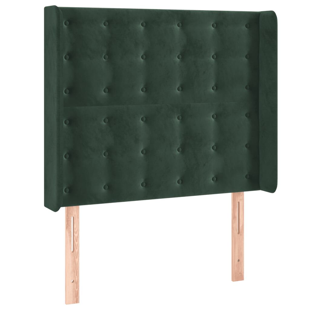 vidaXL Κεφαλάρι με Πτερύγια Πράσινο 83x16x118/128 εκ. Βελούδινο
