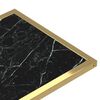 vidaXL Τραπέζι Υπολογ. Βοηθ. Μαύρο Όψη Μαρμάρου 50x35x65εκ. Ψημ. Γυαλί