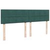 vidaXL Κρεβάτι Boxspring με Στρώμα Σκούρο Πράσινο 200x200εκ. Βελούδινο