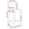 vidaXL Καρέκλες Μπαρ 2 τεμ. Λευκό 40x41,5x112 εκ. Μασίφ Ξύλο Πεύκου