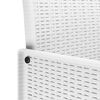 vidaXL Σέτ φαγητού για κήπο 7 pcs Λευκό Rattan Polt