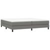 vidaXL Κρεβάτι Boxspring με Στρώμα Σκούρο Γκρι 200x200 εκ. Υφασμάτινο